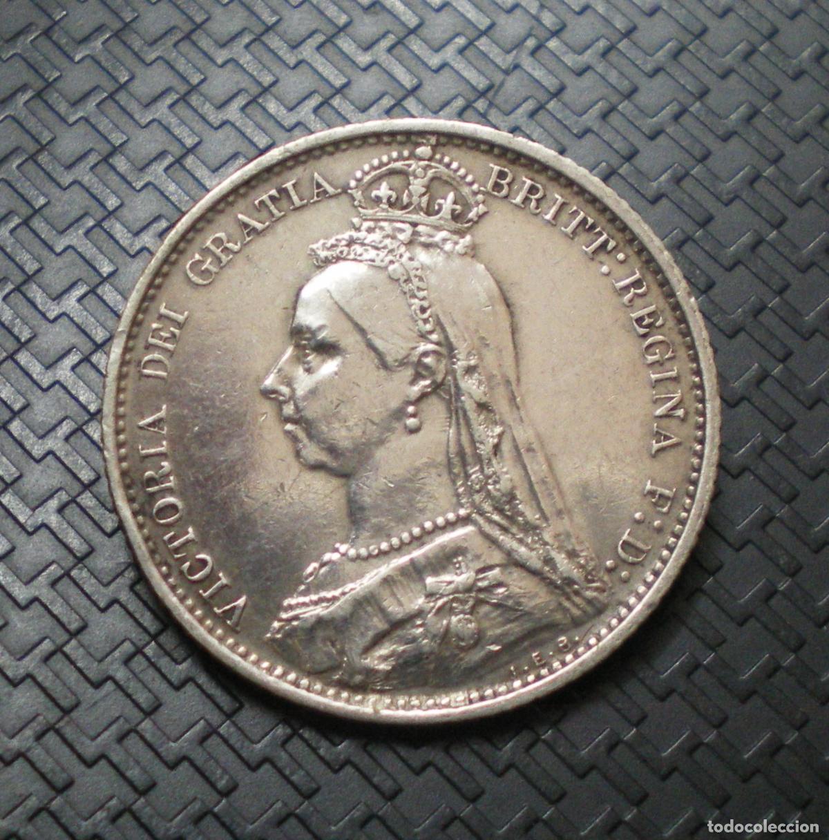 Monedas antiguas de Europa: GRAN BRETA&Ntilde;A - 6 PENIQUES de PLATA 1887 - JUBILEO