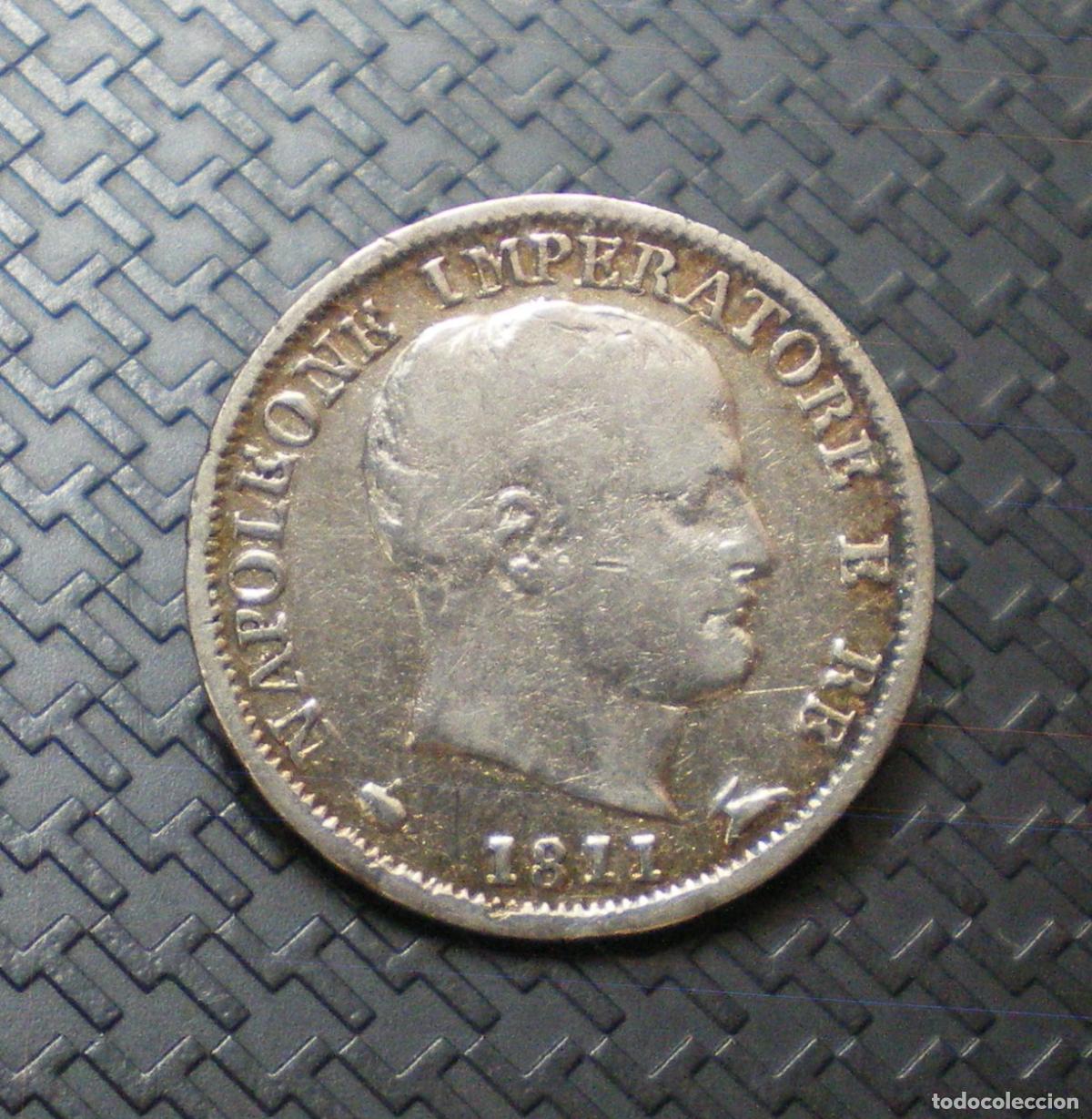 Monedas antiguas de Europa: ITALIA - 5 SOLDI de PLATA 1811 M - NAPOLEON