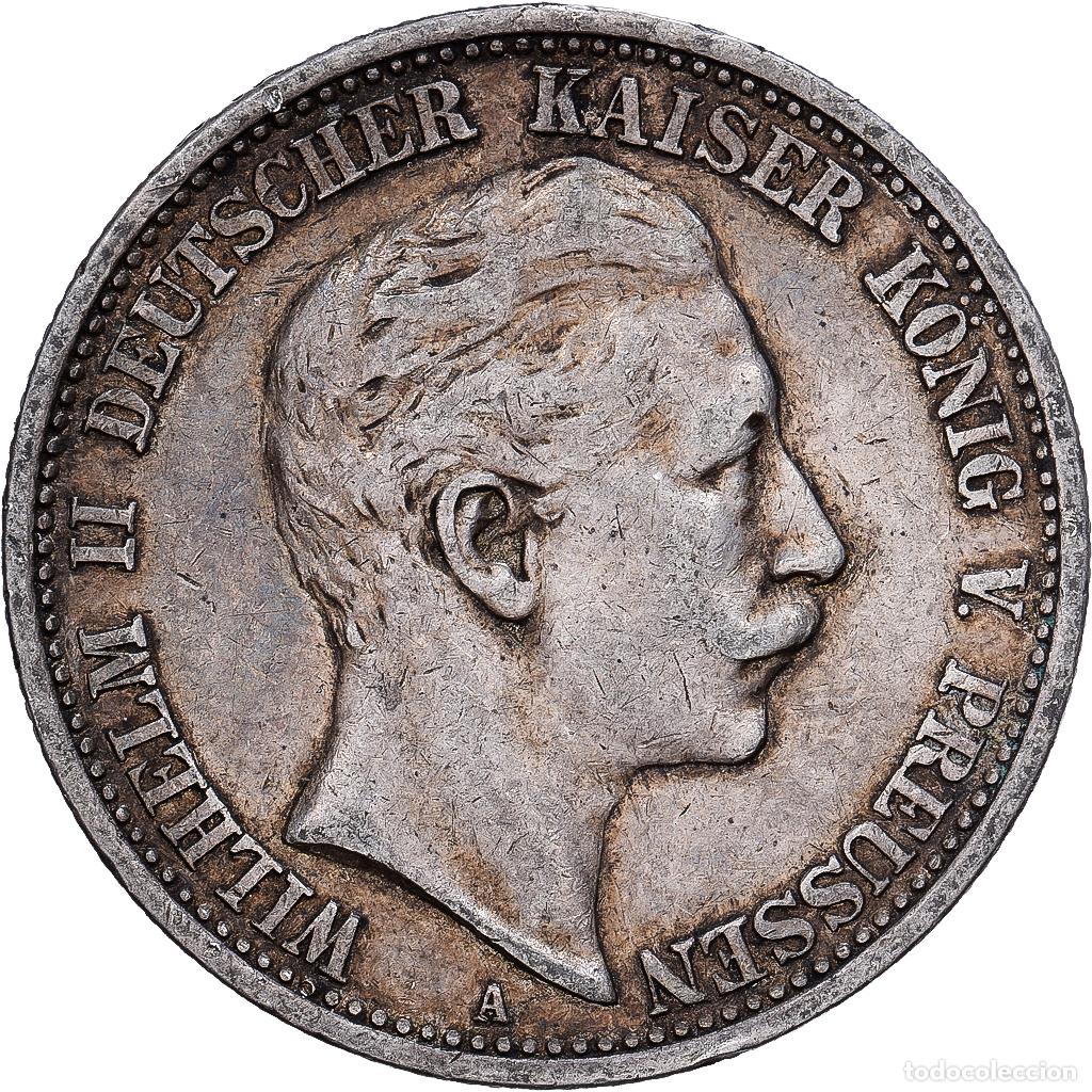 Monedas antiguas de Europa: [#1167780] Estados alemanes, PRUSSIA, Wilhelm II, 2 Mark, 1907, Berlin, Plata, BC+, KM:522
