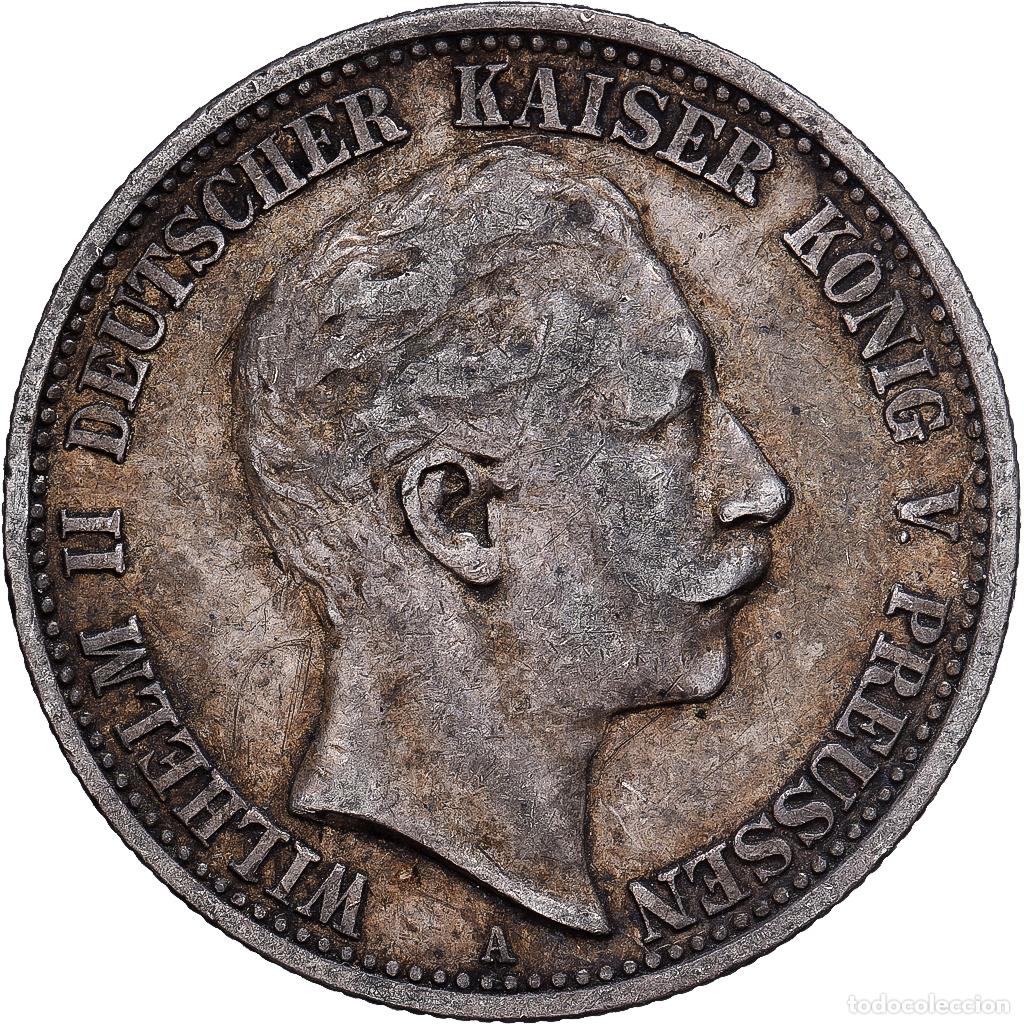 Monedas antiguas de Europa: [#1167778] Kingdom of Prussia, Wilhelm II, 2 Mark, 1905, Berlin, Plata, BC+, KM:522