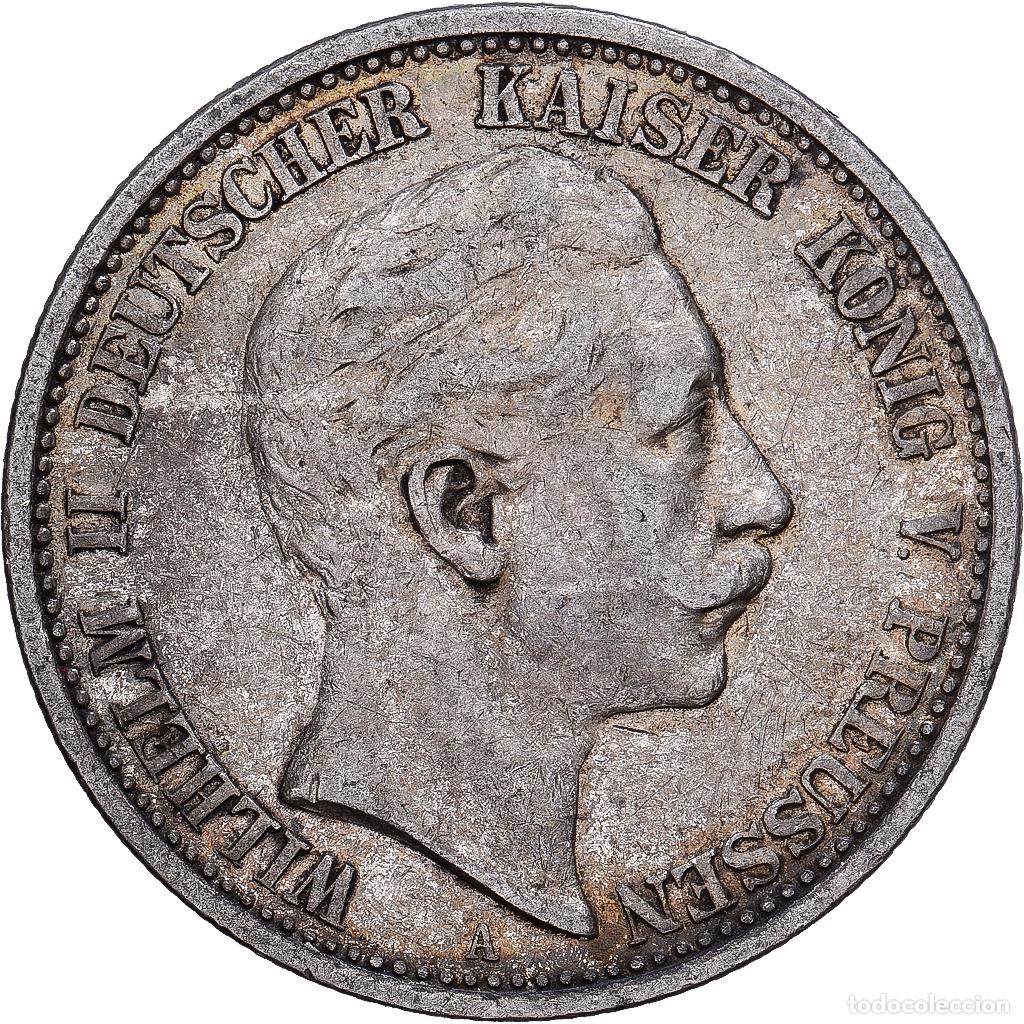 Monedas antiguas de Europa: [#1167779] Kingdom of Prussia, Wilhelm II, 2 Mark, 1905, Berlin, Plata, MBC, KM:522
