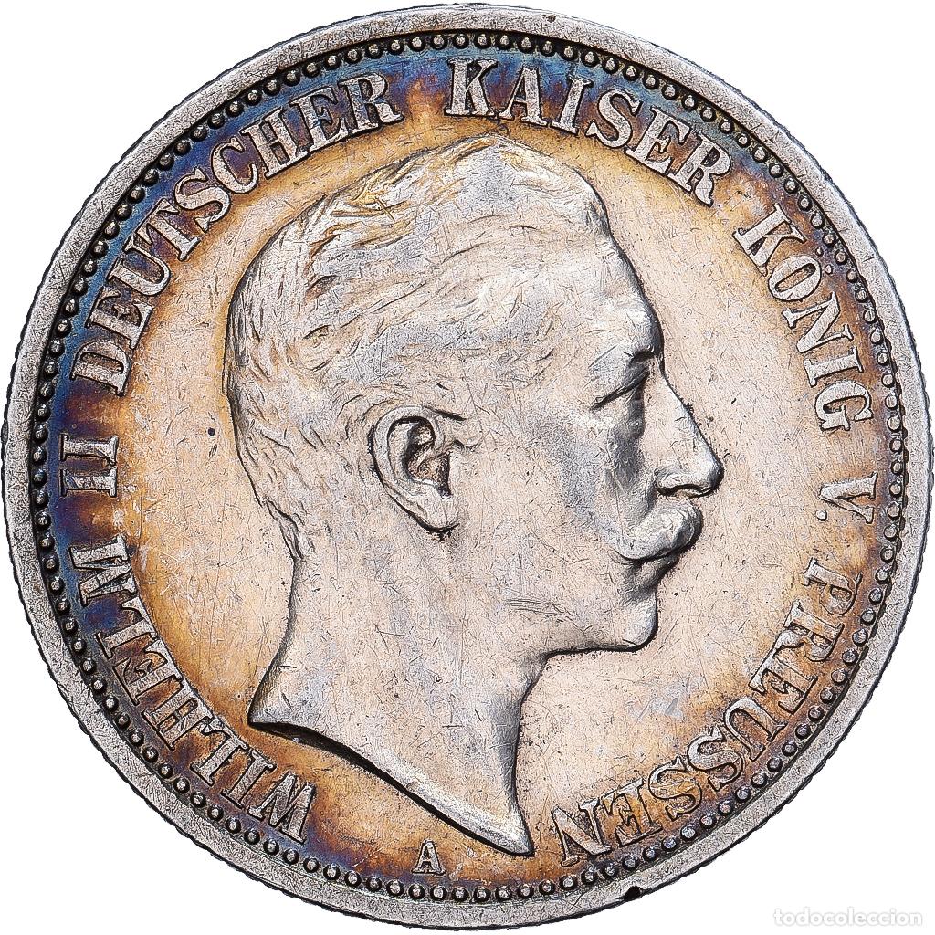 Monedas antiguas de Europa: [#1167781] Estados alemanes, PRUSSIA, Wilhelm II, 2 Mark, 1907, Berlin, Plata, MBC, KM:522