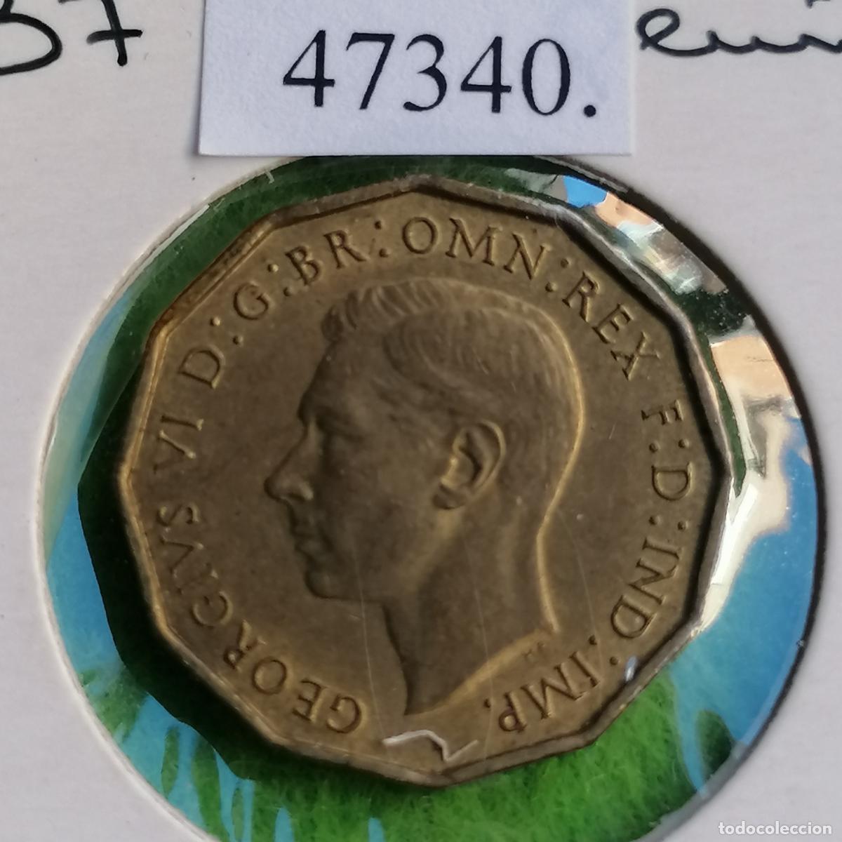 Monedas antiguas de Europa: Inglaterra 3 peniques 1937 , UK