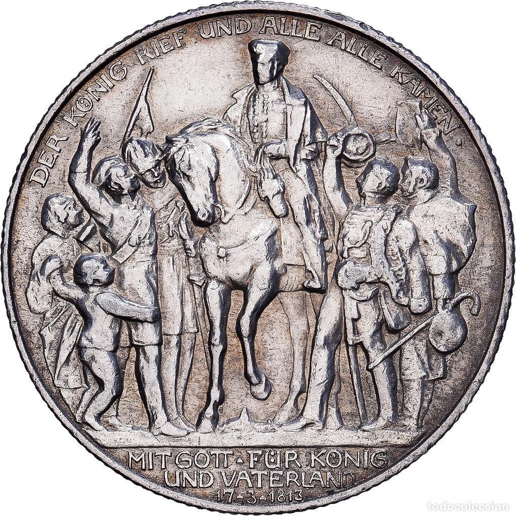 Monedas antiguas de Europa: [#1167786] Estados alemanes, PRUSSIA, Wilhelm II, 2 Mark, 1913, Berlin, Plata, MBC, KM:532