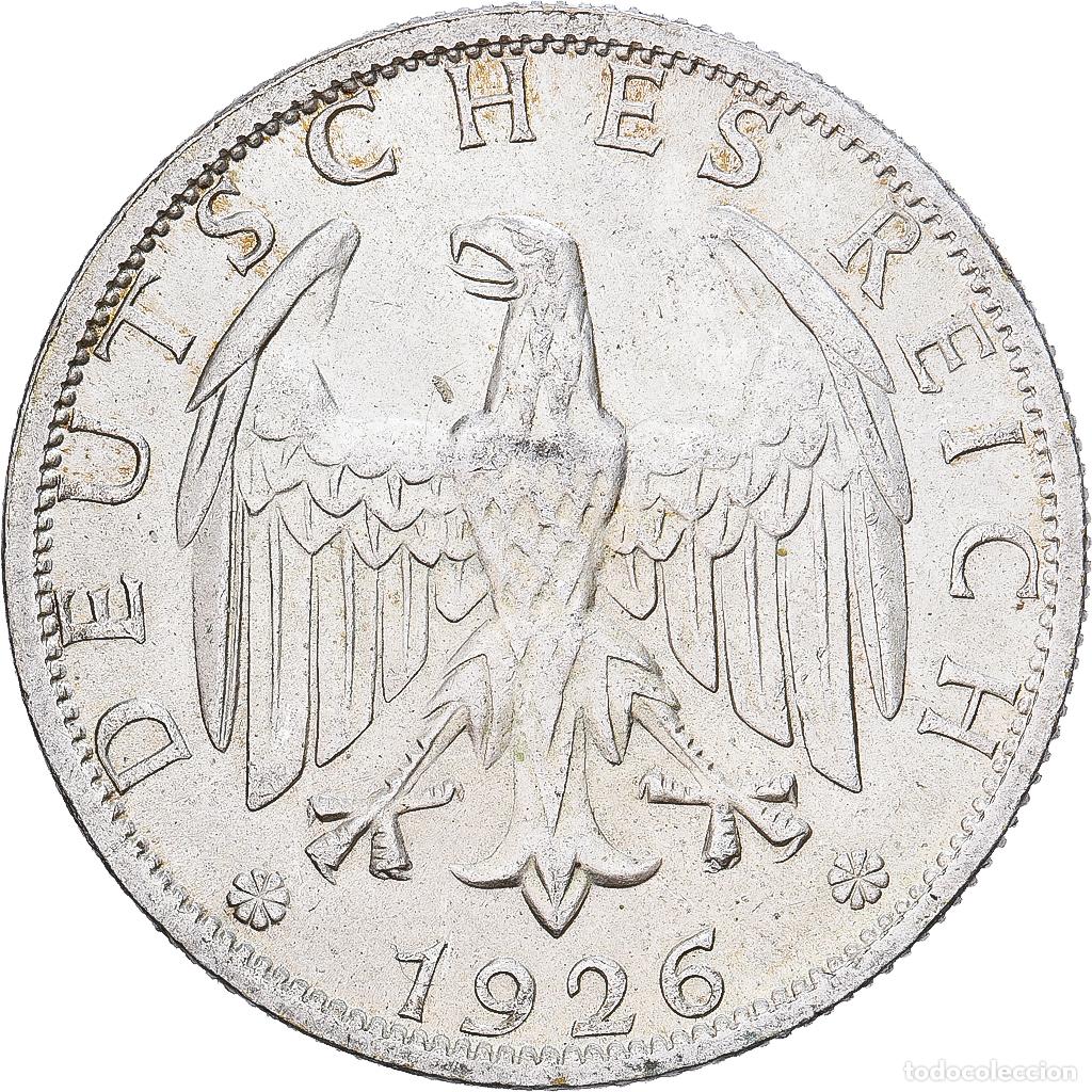 Monedas antiguas de Europa: [#1203006] ALEMANIA - REP&Uacute;BLICA DE WEIMAR, 2 Mark, 1926, Berlin, Plata, MBC+, KM:45