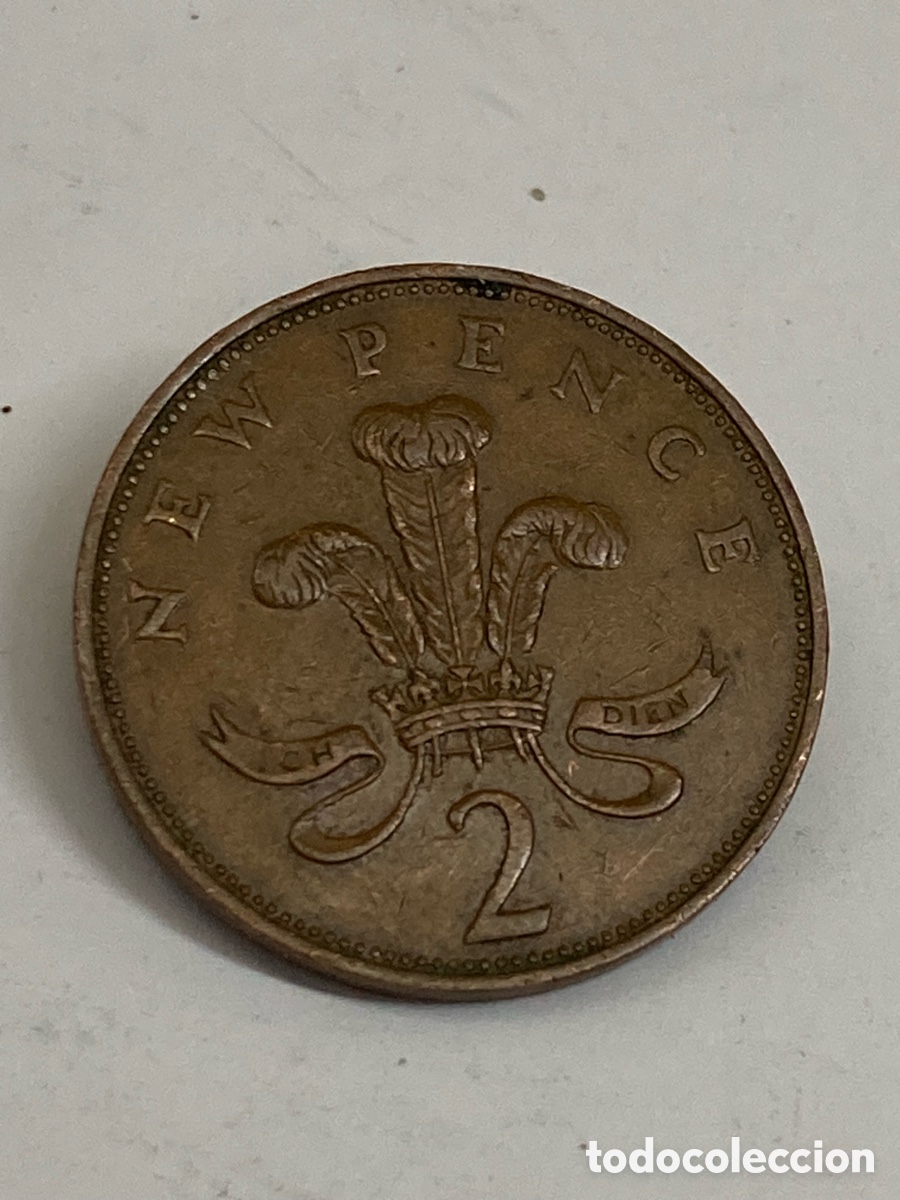 Monedas antiguas de Europa: Moneda de 2 pence 1971 Reino Unido