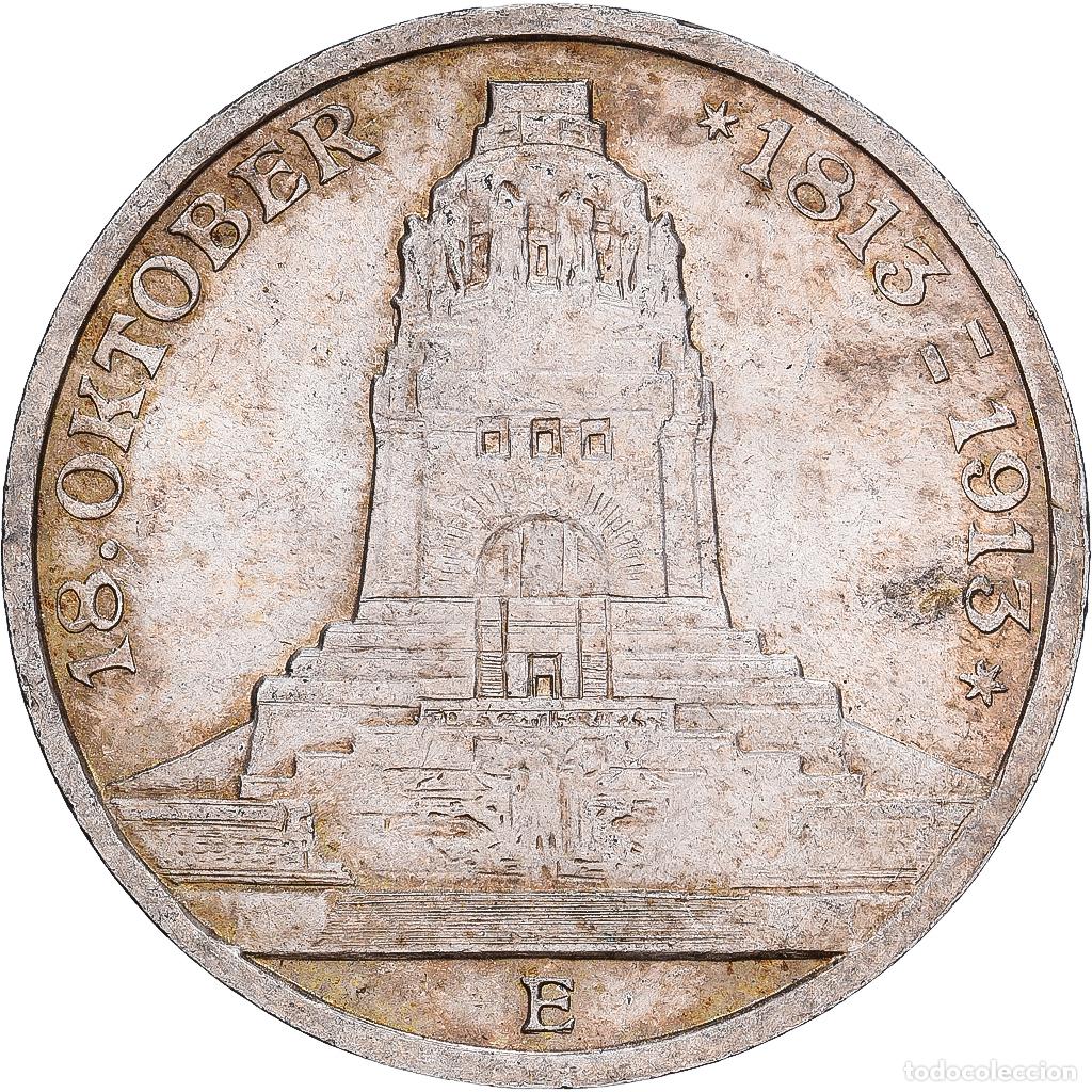 Monedas antiguas de Europa: [#1167735] Estados alemanes, SAXONY-ALBERTINE, Friedrich August III, 3 Mark, 1913