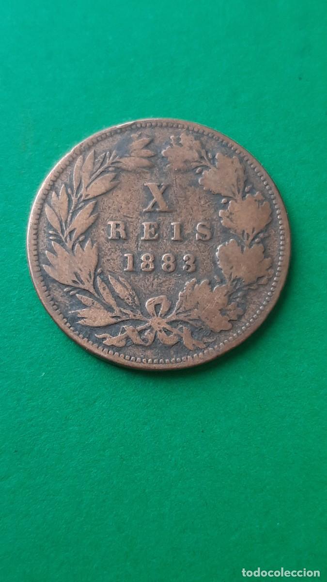 Monedas antiguas de Europa: (PORTUGAL)(1883) 10 REIS REY LUIS I