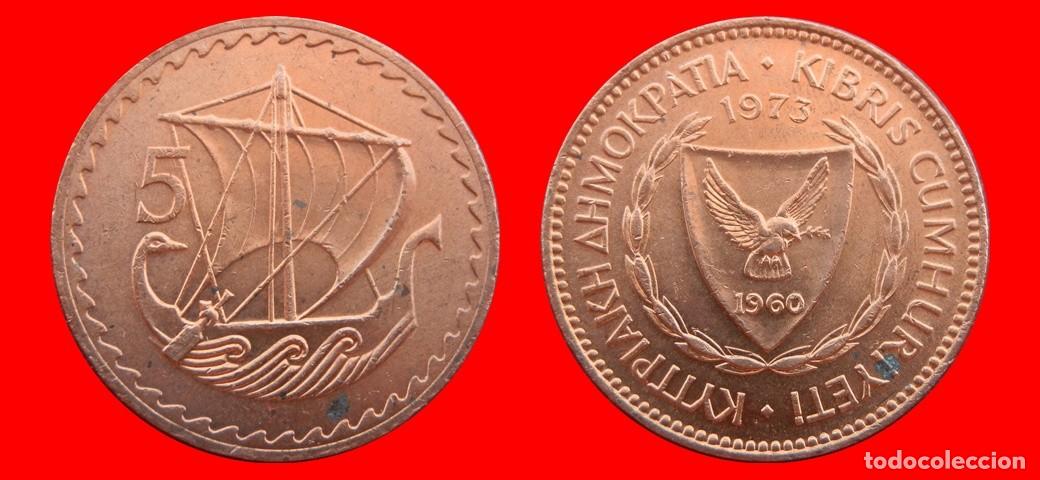 Monedas antiguas de Europa: 5 MILS 1973 CHIPRE-151083