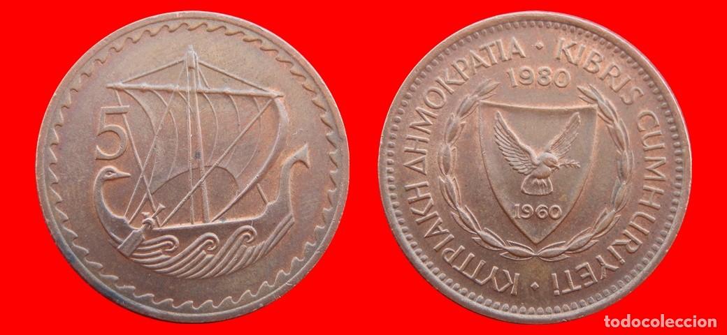 Monedas antiguas de Europa: 5 MILS 1980 CHIPRE-151085