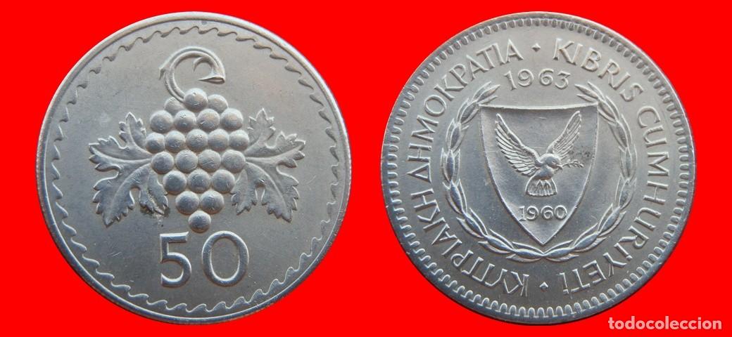Monedas antiguas de Europa: 50 MILS 1963 CHIPRE-151087