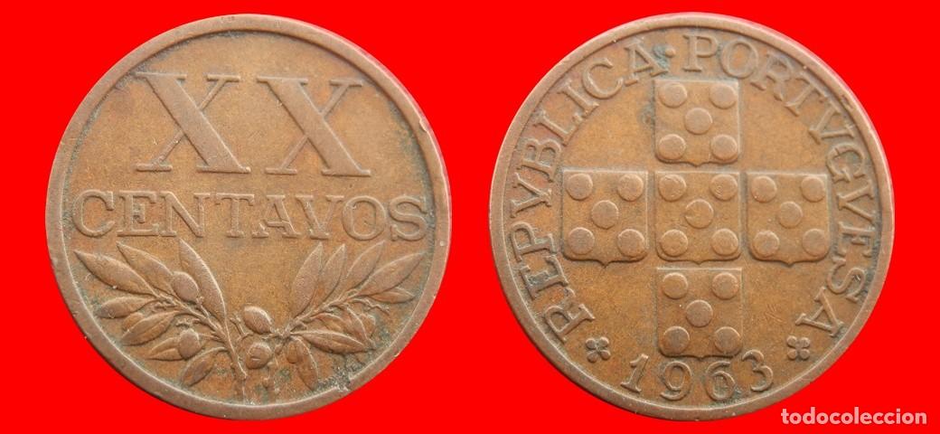 Monedas antiguas de Europa: 20 CENTAVOS 1963 PORTUGAL-151109