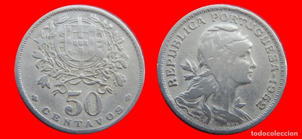 Monedas antiguas de Europa: 50 CENTAVOS 1952 PORTUGAL-151112