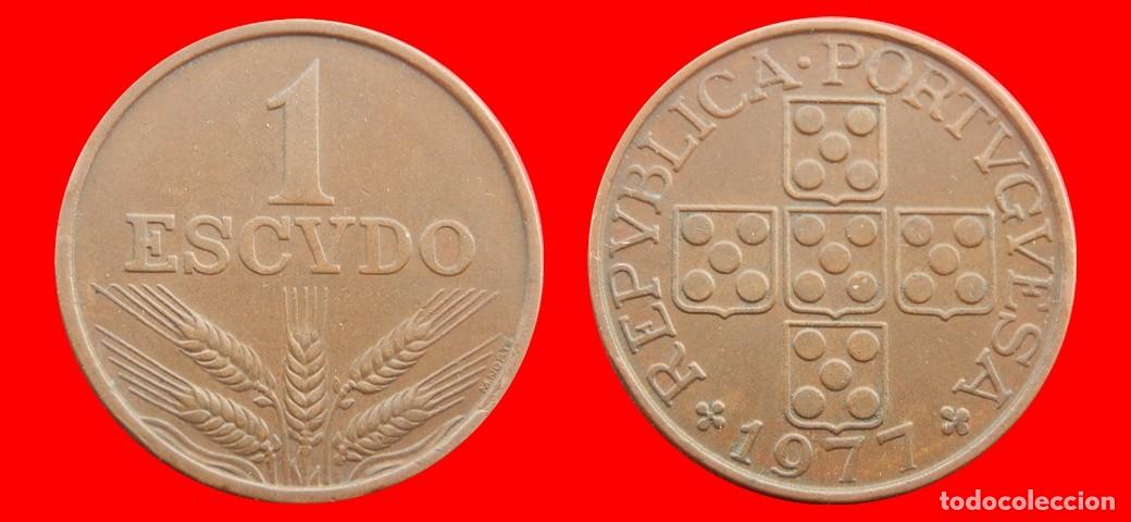Monedas antiguas de Europa: 1 ESCUDO 1977 PORTUGAL-151118