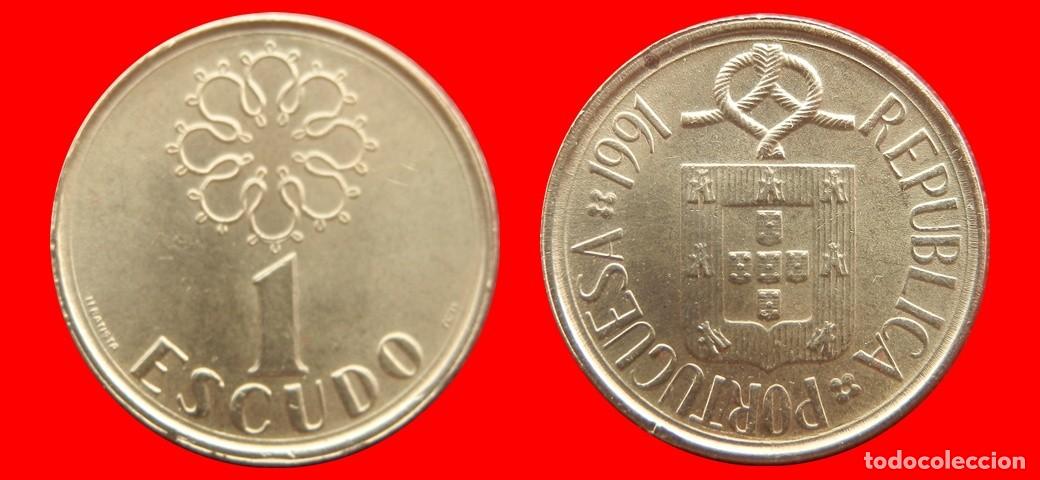 Monedas antiguas de Europa: 1 ESCUDO 1991 PORTUGAL-151121