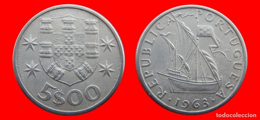 Monedas antiguas de Europa: 5 ESCUDOS 1963 PORTUGAL-151124