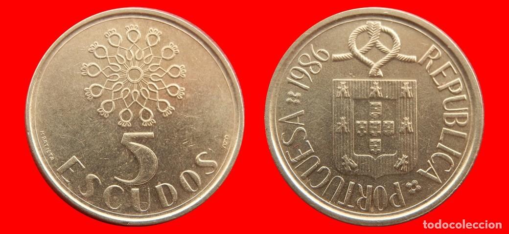 Monedas antiguas de Europa: 5 ESCUDOS 1986 PORTUGAL-151126