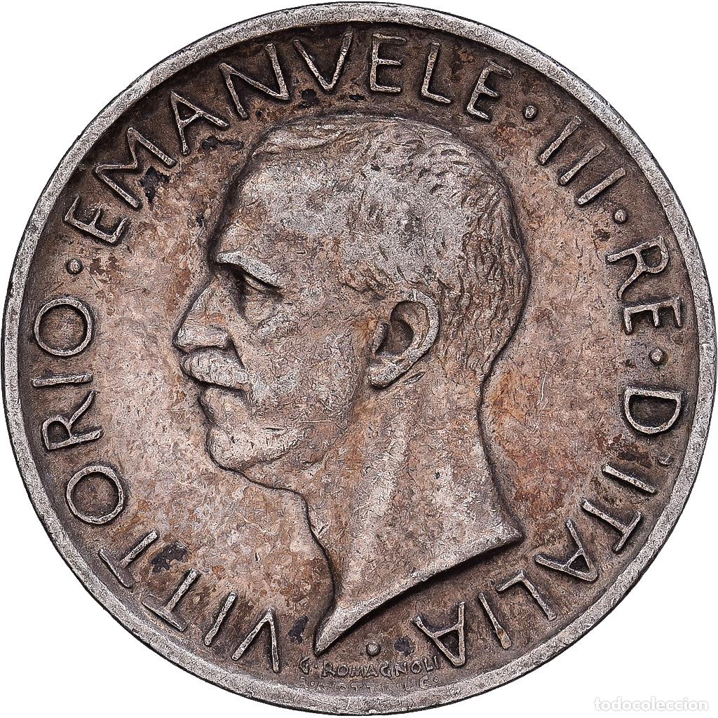Monedas antiguas de Europa: [#1167819] Italia, Vittorio Emanuele III, 5 Lire, 1927, Rome, Plata, BC+, KM:67.2