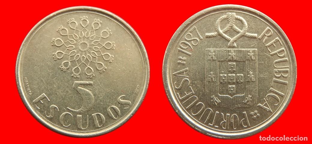 Monedas antiguas de Europa: 5 ESCUDOS 1987 PORTUGAL-151127