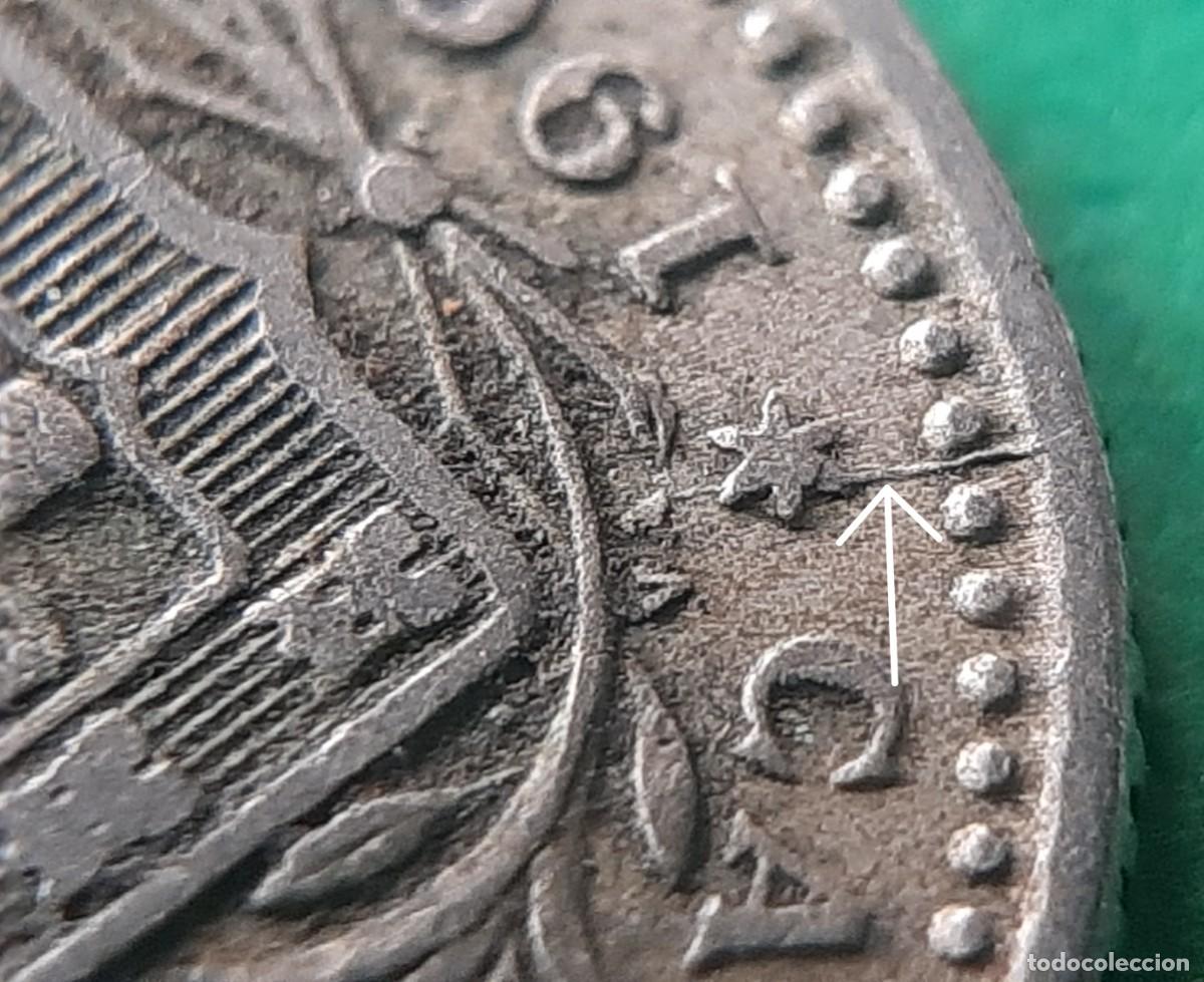 Monedas antiguas de Europa: (PORTUGAL-ERROR)(1900)(CUPRONIQUEL) 50 REIS DE CARLOS I CON ROTURA DE CU&Ntilde;O