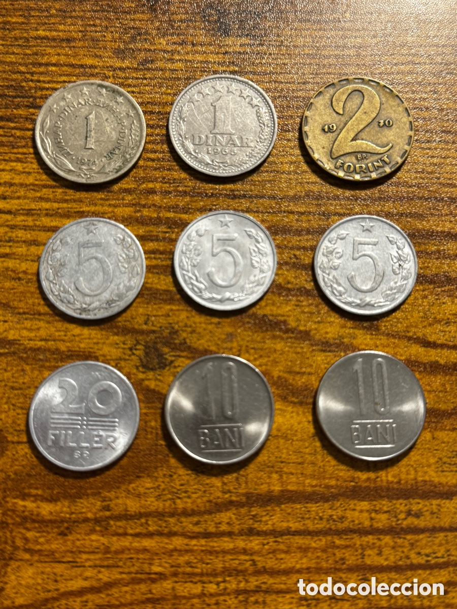 Monedas antiguas de Europa: Lote de 9 monedas Europeas