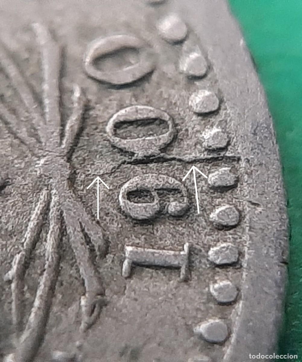 Monedas antiguas de Europa: (PORTUGAL-ERROR)(1900)(CUPRONIQUEL) 100 REIS DE CARLOS I CON ROTURA DE CU&Ntilde;O