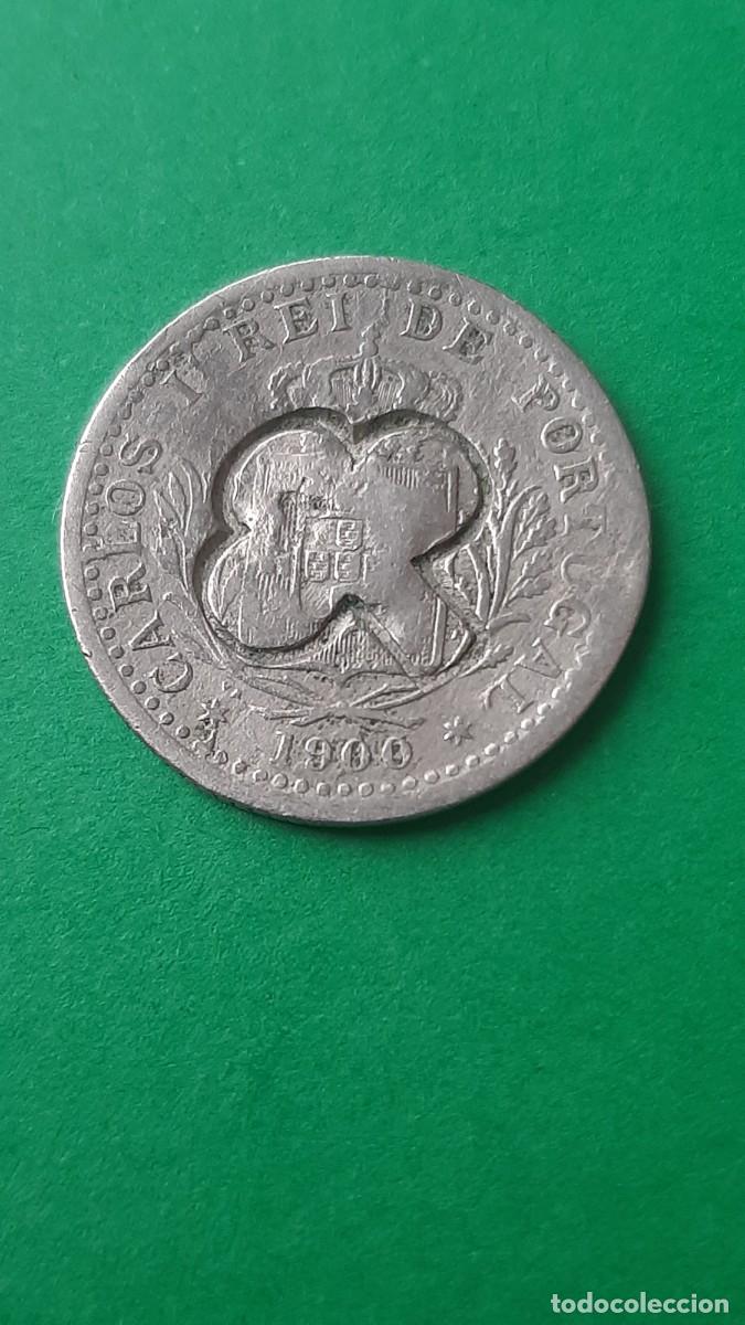 Monedas antiguas de Europa: (PORTUGAL-RESELLADO)(1900)(CUPRONIQUEL) 100 REIS DE CARLOS I CON RESELLO POSIBLEMENTE DE CASINO