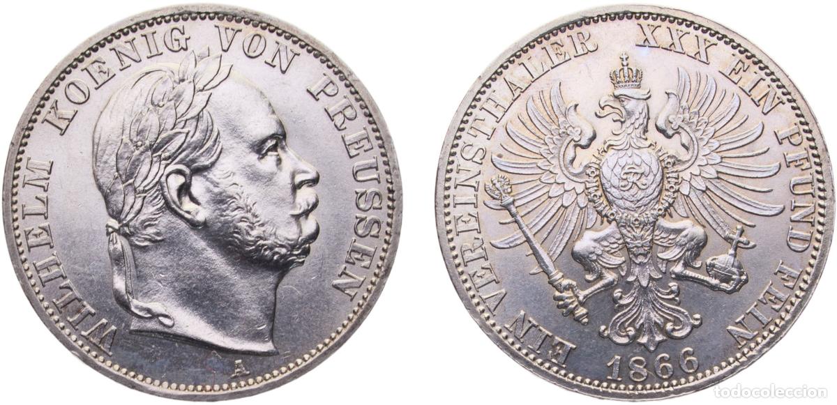 Monedas antiguas de Europa: Germany States Kingdom of Prussia Wilhelm I 1866 A 1 Vereinsthaler &rdquo;Siegestaler&rdquo;, Victory over Aust