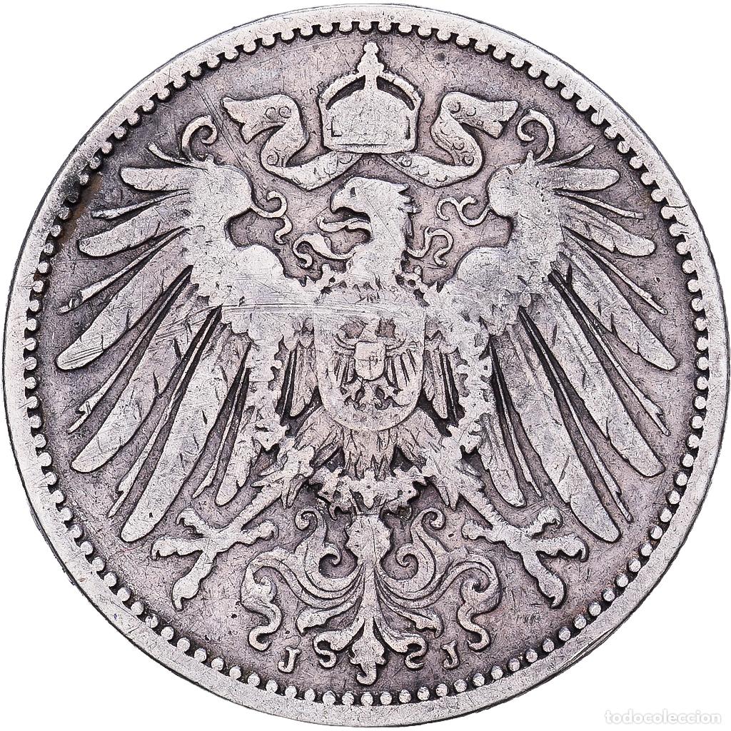 Monedas antiguas de Europa: [#1167838] ALEMANIA - IMPERIO, Wilhelm II, Mark, 1892, Hambourg, Plata, BC+, KM:14