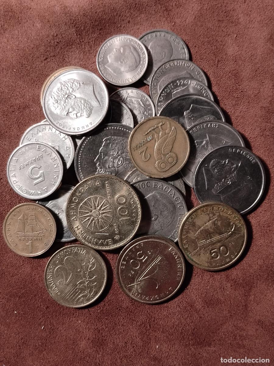 Monedas antiguas de Europa: Lote de 30 monedas de Grecia &ndash; Dracmas 1960&ndash;1994 &ndash; Varias denominaciones