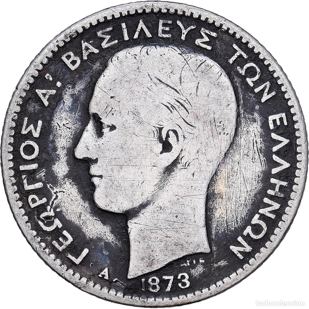 Monedas antiguas de Europa: [#1167886] Grecia, George I, Drachma, 1873, Paris, Plata, BC, KM:38