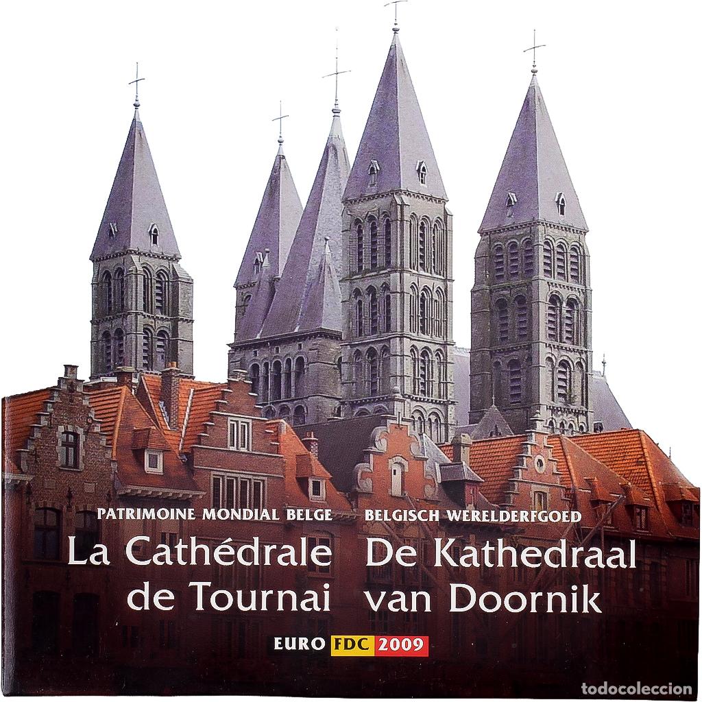 Monedas antiguas de Europa: [#1545357] B&eacute;lgica, Coffret 1c. &agrave; 2&euro; + jeton, Tournai, Cathedral, s&eacute;rie FDC, 2009