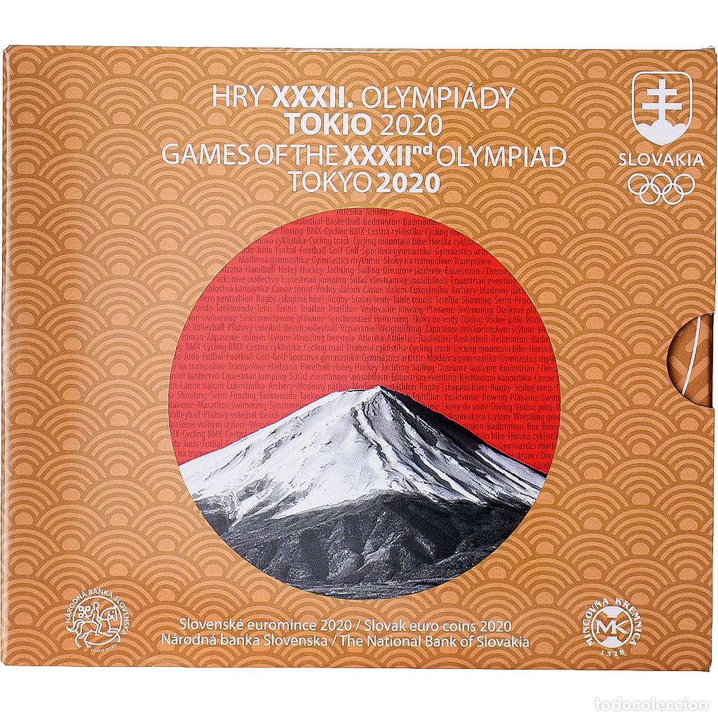 Monedas antiguas de Europa: [#1545350] Eslovaquia, Coffret 1c. &agrave; 2&euro; + jeton, Tokyo, s&eacute;rie FDC, 2020, Kremnica, Sin