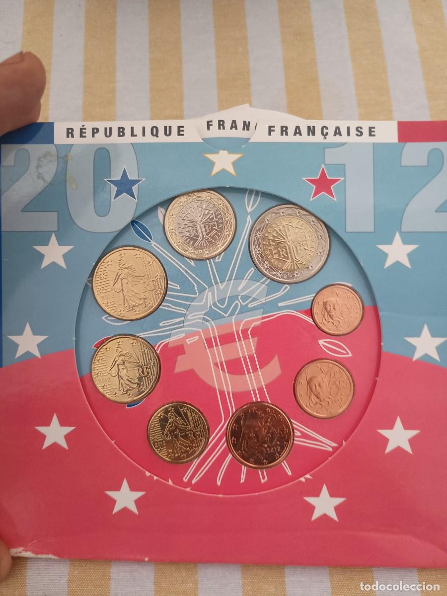 Monedas antiguas de Europa: Francia a&ntilde;o 2012 cartera 8 monedas 1 c&eacute;ntimo a 2 euros &euro;
