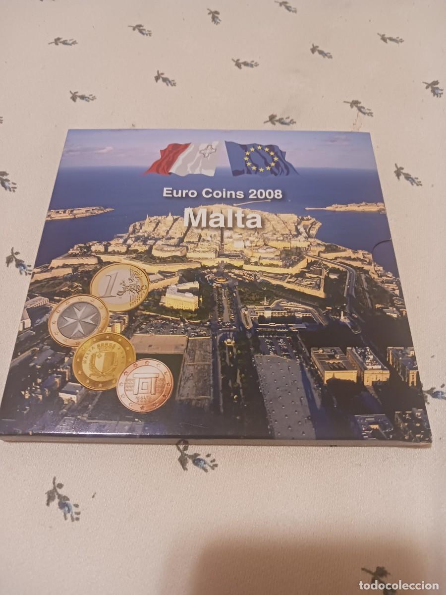 Monedas antiguas de Europa: Malta a&ntilde;o 2008 cartera 8 monedas 1 c&eacute;ntimo a 2 euros &euro;