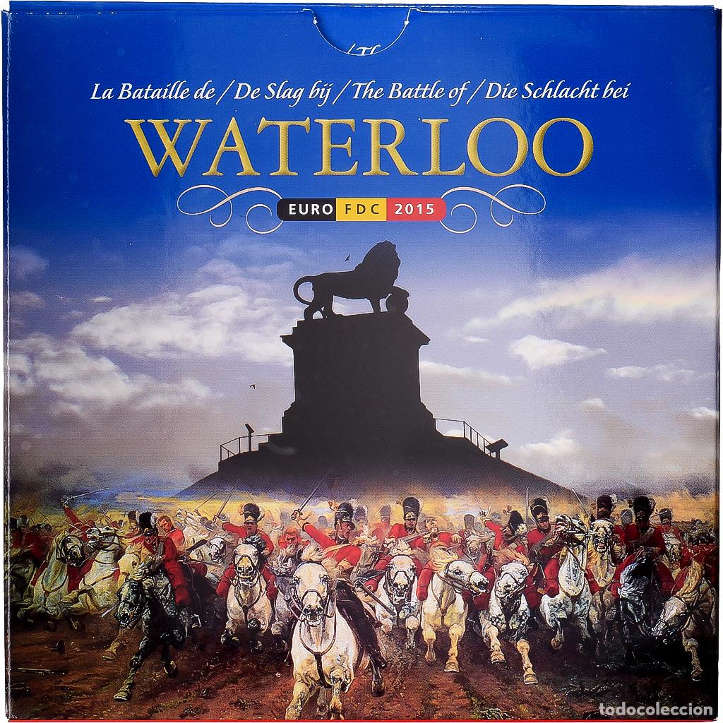 Monedas antiguas de Europa: [#1545361] B&eacute;lgica, Coffret 1c. &agrave; 2&euro; + jeton, Waterloo, s&eacute;rie FDC, 2015, Bruxelles