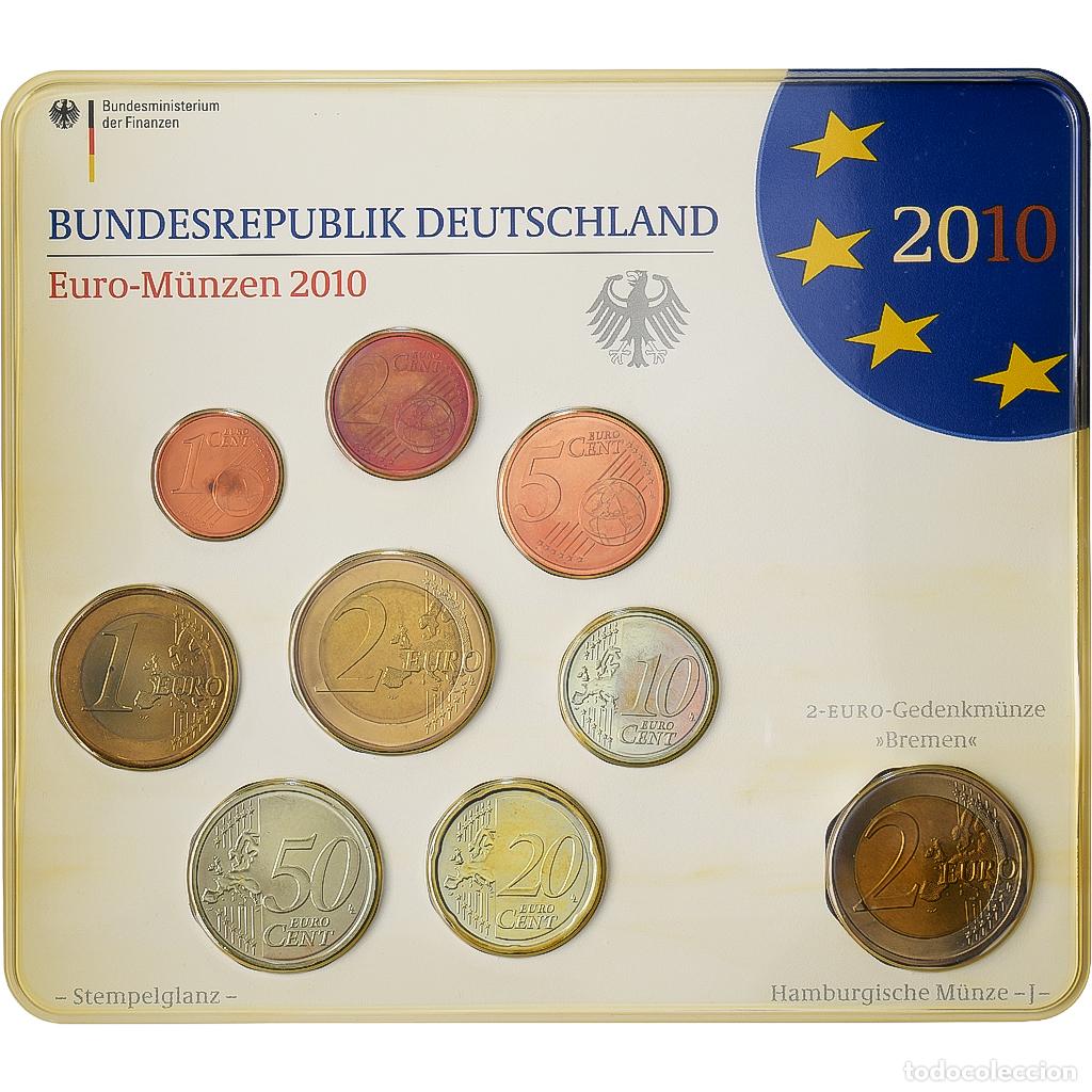 Monedas antiguas de Europa: [#1545403] Alemania, Set 1 ct. - 2 Euro + 2&euro;, Bremen, S&eacute;rie BU, 2010, Hamburg, Sin