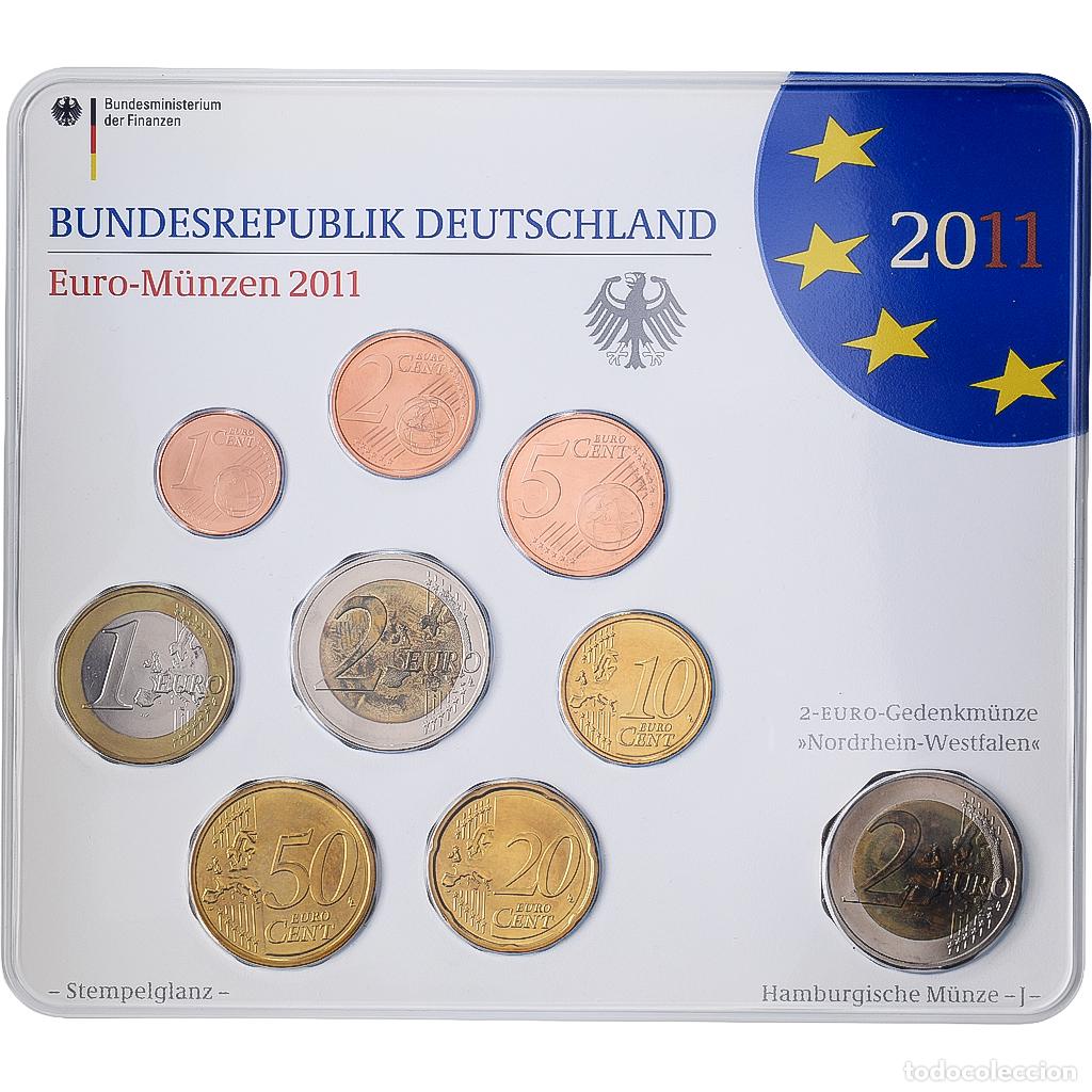 Monedas antiguas de Europa: [#1545402] Alemania, Set 1 ct. - 2 Euro + 2&euro;, Nordrhein-Westfalen, S&eacute;rie BU, 2011