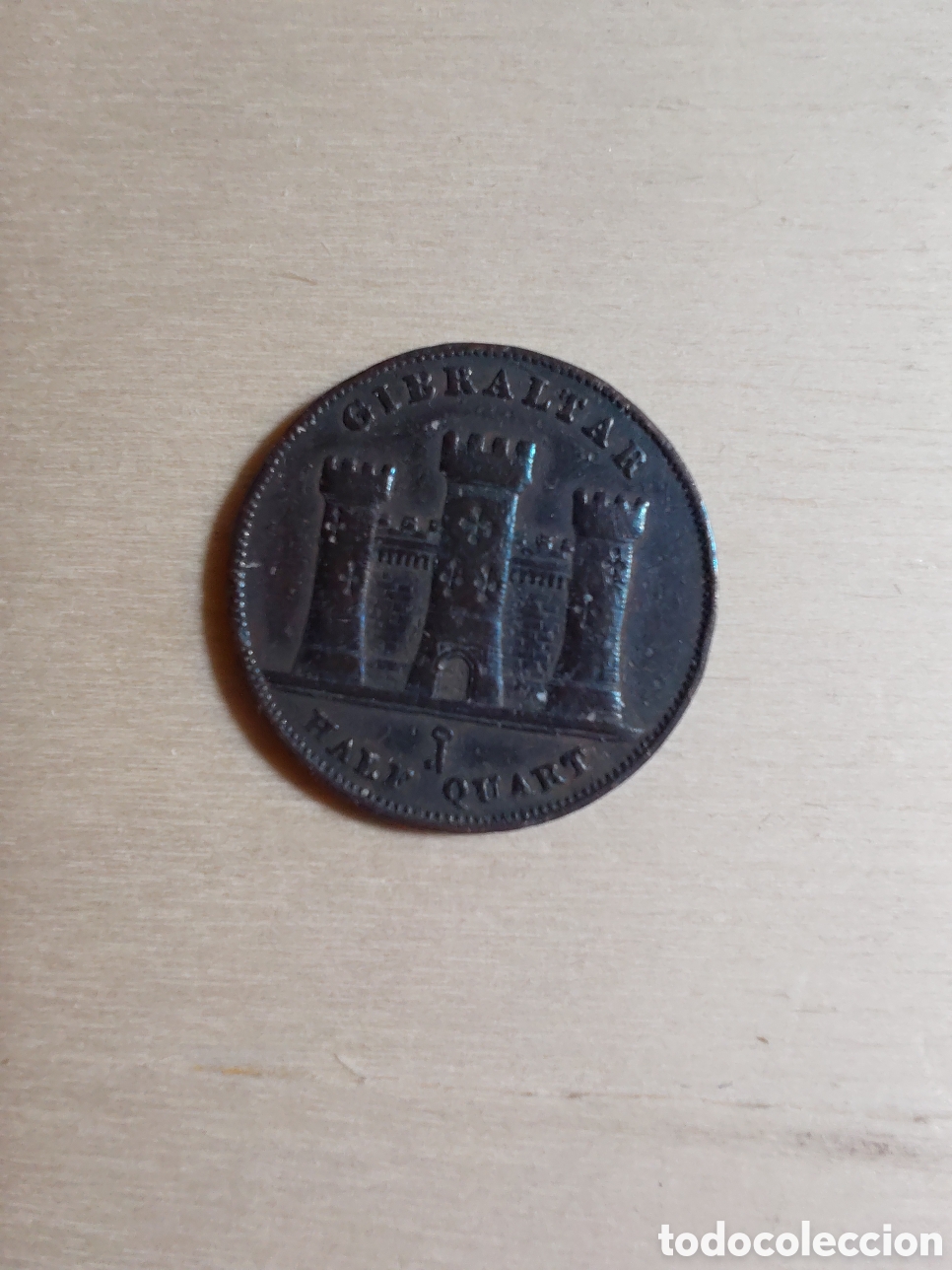Monedas antiguas de Europa: Moneda de gibraltar de cobre - Foto 2