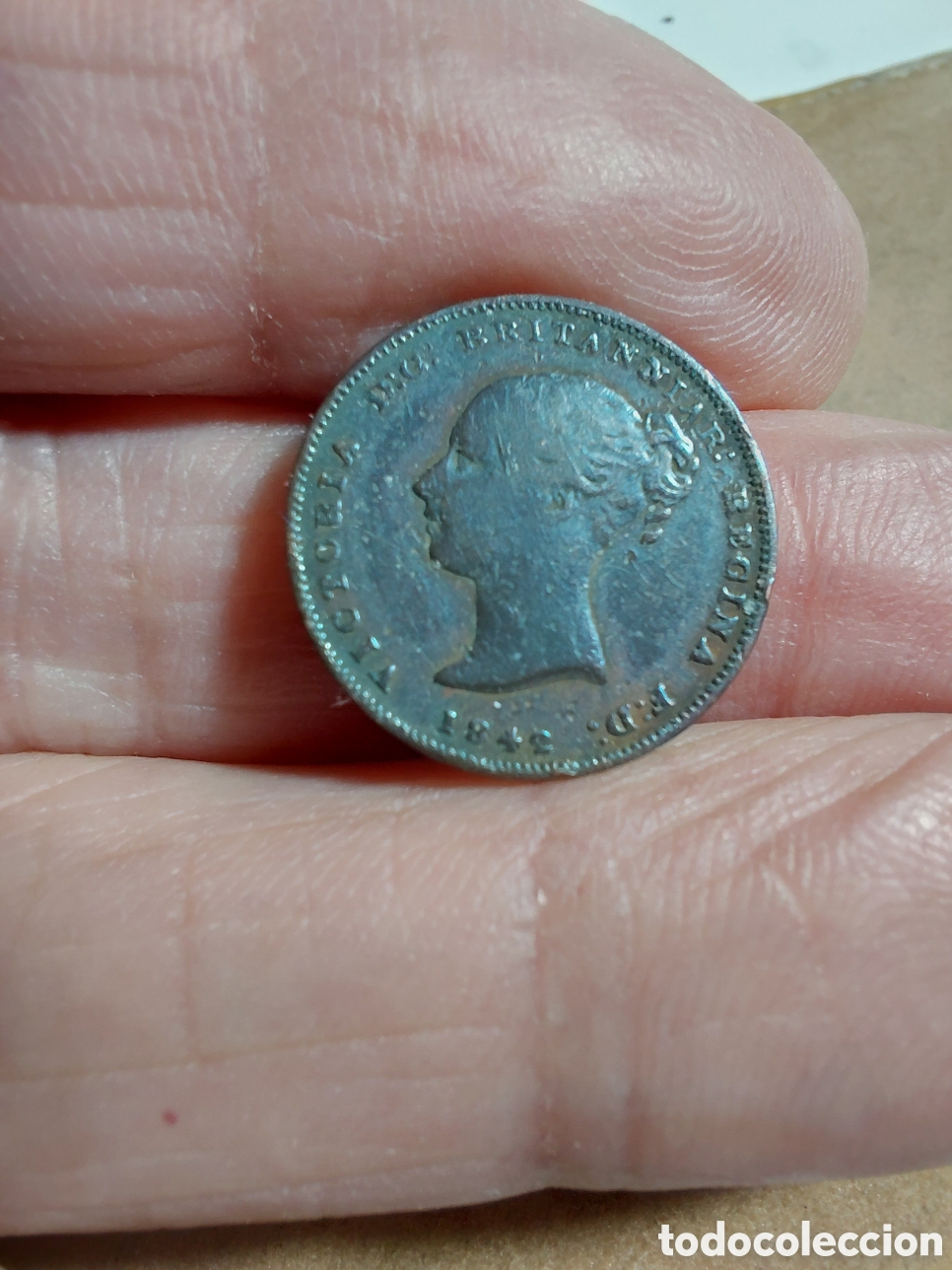 Monedas antiguas de Europa: Moneda de gibraltar de cobre - Foto 3