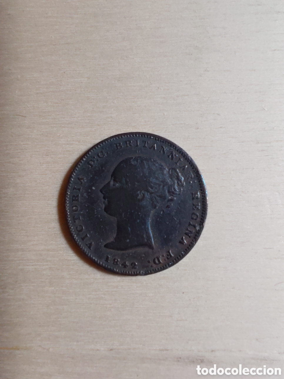 Monedas antiguas de Europa: Moneda de gibraltar de cobre - Foto 1