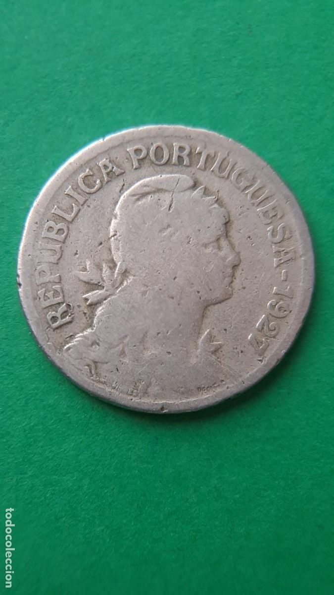 Monedas antiguas de Europa: (PORTUGAL)(1927)(NIQUEL-LAT&Oacute;N) 1 ESCUDO