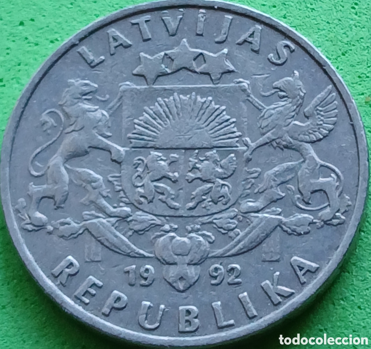 Monedas antiguas de Europa: Letonia 1 lats 1992 km#12