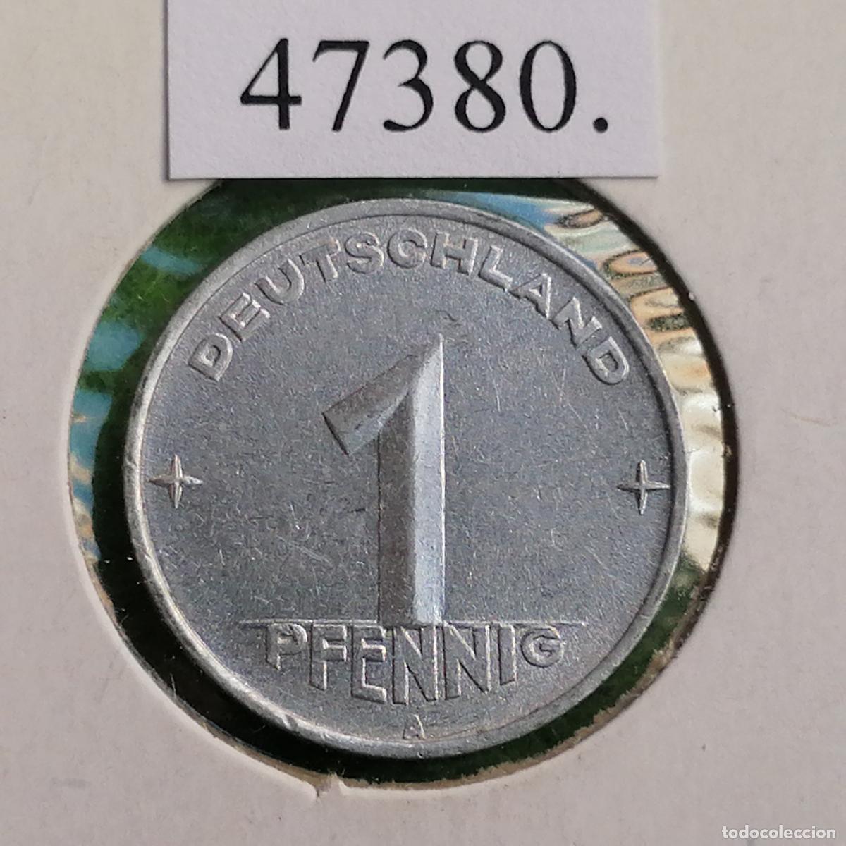 Monedas antiguas de Europa: Alemania Comunista, 1 pfennig 1952 A , DDR, RDA