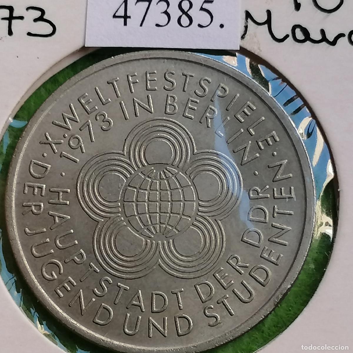 Monedas antiguas de Europa: ALEMANIA COMUNISTA, 10 MARCOS 1973 A, 10&ordm; Festival Mundial de la Juventud, RDA , DDR