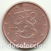 Monedas antiguas de Europa: FINLANDIA - 5 CENTIMOS DE EURO - 2000 - ACERO COBREADO - FOTOS