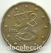 Monedas antiguas de Europa: FINLANDIA - 20 CENTIMOS DE EURO - 2002 - LATON - FOTOS
