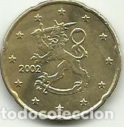 Monedas antiguas de Europa: FINLANDIA - 20 CENTIMOS DE EURO - 2002 - LATON - FOTOS
