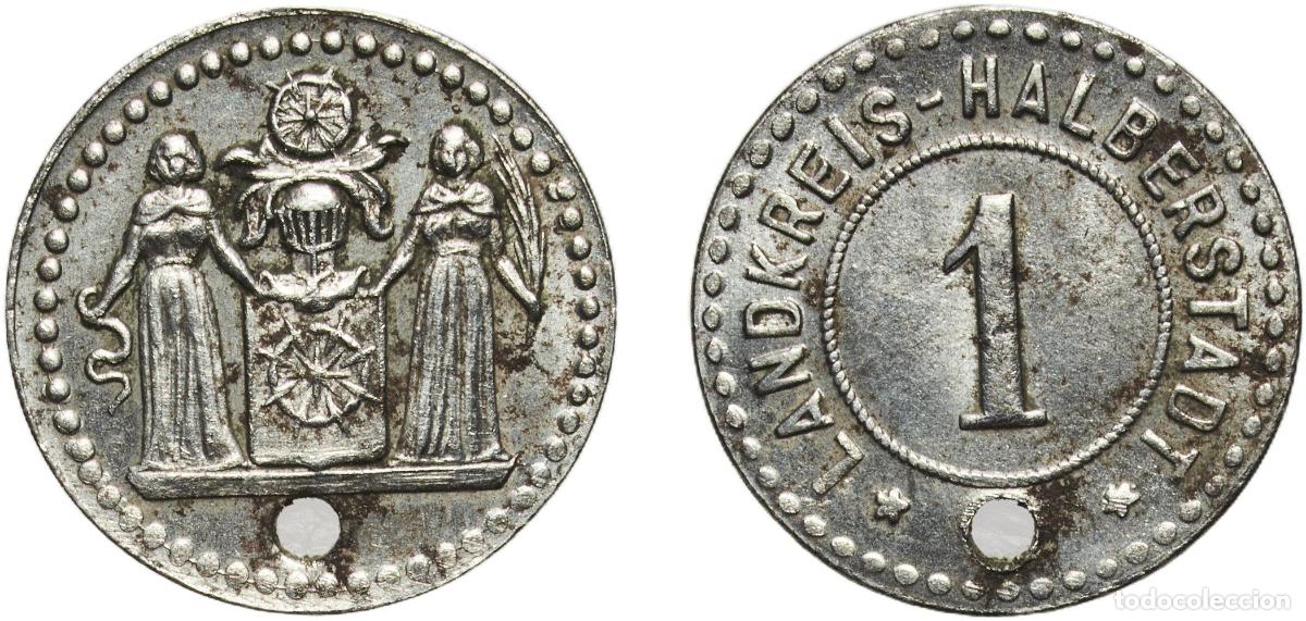 Monedas antiguas de Europa: Germany Halberstadt (notgeld), City of ND 1 Pfennig - Halberstadt Iron L. Chr. Lauer Mint 1.54g AU