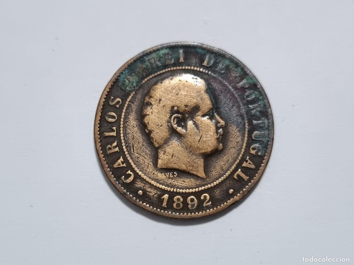 Monedas antiguas de Europa: Antigua Moneda Portuguesa Portugal 20 XX Reis 1892 Coleccionista